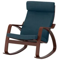 Fotoliu balansoar Ikea Poang Brown Dark Blue