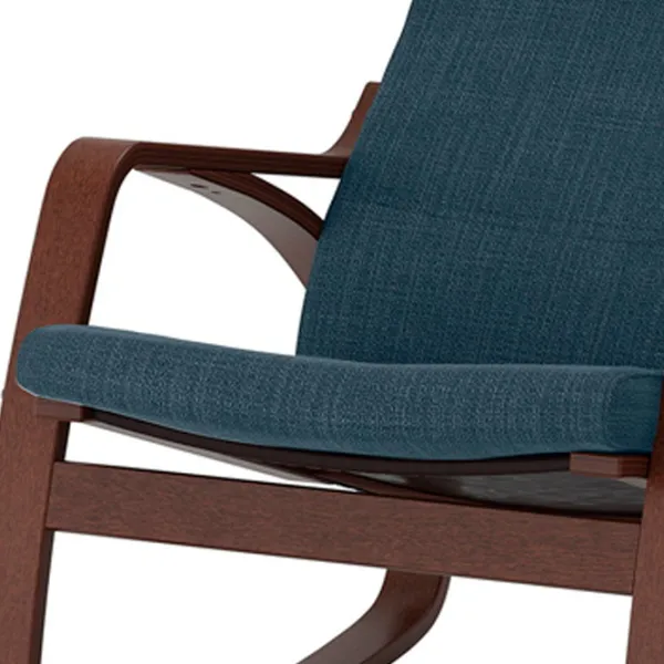 Fotoliu balansoar Ikea Poang Brown Dark Blue photo 2