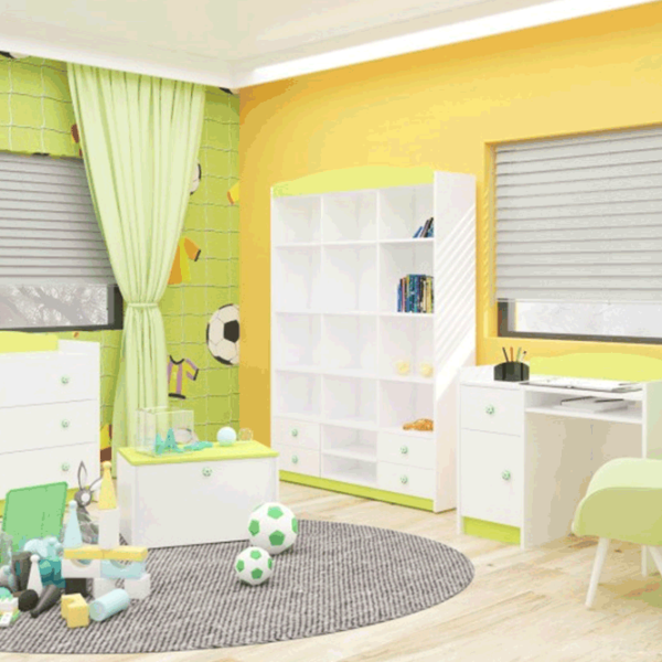 Set de mobilă pentru copii Happy Babies Mix 42 White Green / unisex photo 1