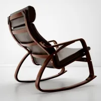 Fotoliu balansoar Ikea Poang Brown Brown photo 3