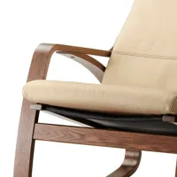 Fotoliu balansoar Ikea Poang Brown Beige photo 2
