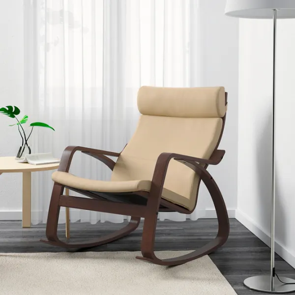 Кресло качалка Ikea Poang Brown Бежевый photo 4