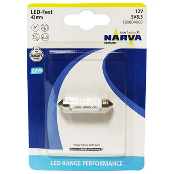 Lampă auto Narva 18080  LED / C5W / SV8.5-8 / 0.6 W /  photo 1