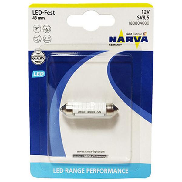 Lampă auto Narva 18080  LED / C5W / SV8.5-8 / 0.6 W /  photo 1