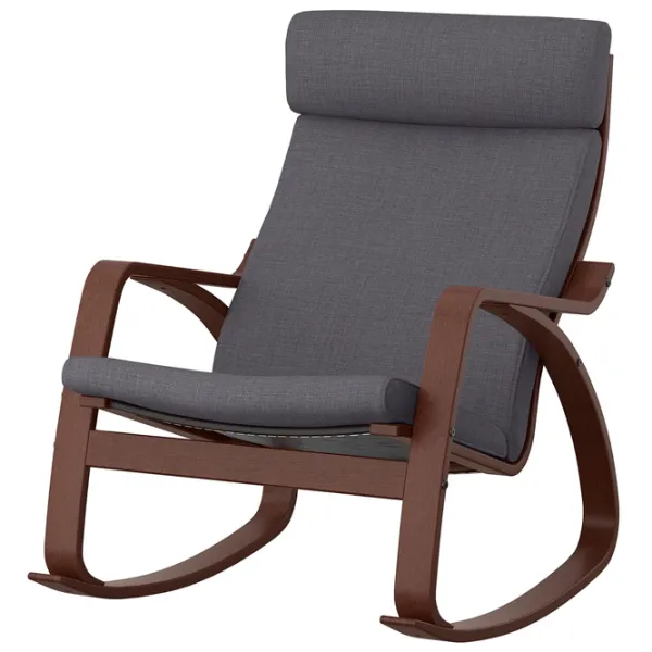 Кресло качалка Ikea Poang Brown Тёмно-серый photo 1 Кресло качалка Ikea Poang Brown Тёмно-серый photo 1