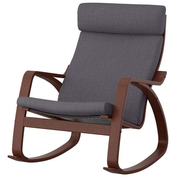 Кресло качалка Ikea Poang Brown Тёмно-серый photo 1 Кресло качалка Ikea Poang Brown Тёмно-серый photo 1