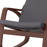 Fotoliu balansoar Ikea Poang Brown Dark Gray photo 2