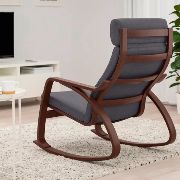 Кресло качалка Ikea Poang Brown Тёмно-серый photo 3 Кресло качалка Ikea Poang Brown Тёмно-серый photo 3