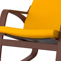 Fotoliu balansoar Ikea Poang Brown Yellow photo 2