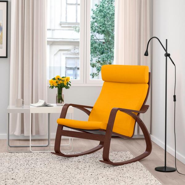Кресло качалка Ikea Poang Brown Желтый photo 3 Кресло качалка Ikea Poang Brown Желтый photo 3
