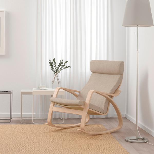 Кресло качалка Ikea Poang Beige Кремовый photo 3 Кресло качалка Ikea Poang Beige Кремовый photo 3