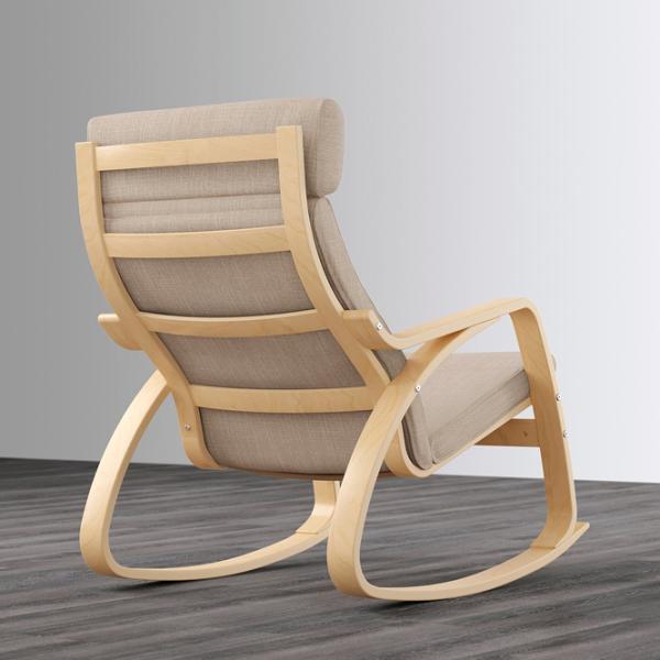 Fotoliu balansoar Ikea Poang Beige Cream photo 4