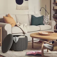 Пуф Ikea Aterloga Тёмно-серый / Ткань photo 2