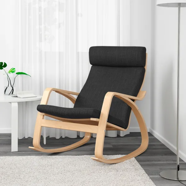 Кресло качалка Ikea Poang Beige Antracit photo 3 Кресло качалка Ikea Poang Beige Antracit photo 3