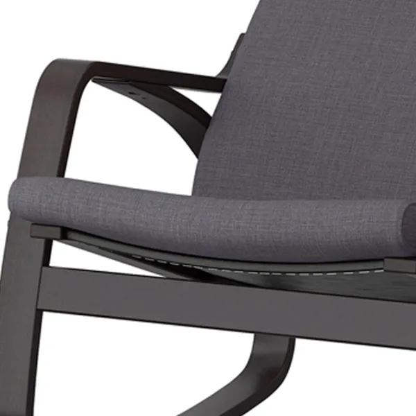 Fotoliu balansoar Ikea Poang Dark Brown Dark Gray photo 2 Fotoliu balansoar Ikea Poang Dark Brown Dark Gray photo 2