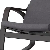 Fotoliu balansoar Ikea Poang Dark Brown Dark Gray photo 2