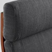 Fotoliu balansoar Ikea Poang Brown Antracit photo 3