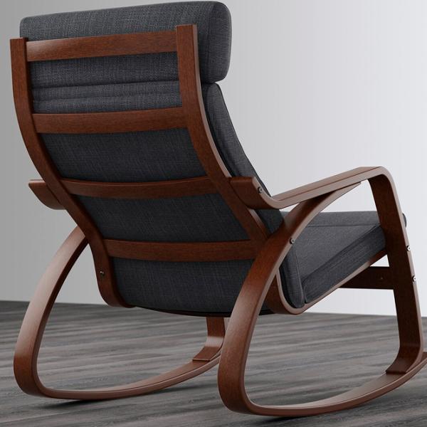 Кресло качалка Ikea Poang Brown Antracit photo 4 Кресло качалка Ikea Poang Brown Antracit photo 4