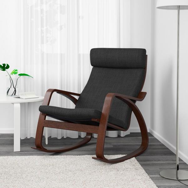 Кресло качалка Ikea Poang Brown Antracit photo 6 Кресло качалка Ikea Poang Brown Antracit photo 6