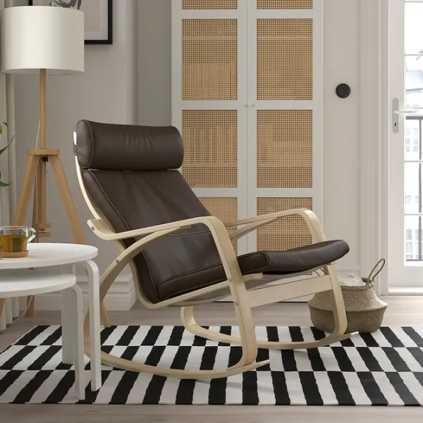 Кресло качалка Ikea Poang/Glose Beige Тёмно-коричневый photo 3 Кресло качалка Ikea Poang/Glose Beige Тёмно-коричневый photo 3