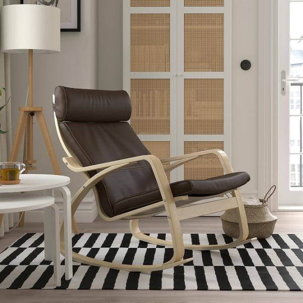 Кресло качалка Ikea Poang/Glose Beige Тёмно-коричневый photo 3 Кресло качалка Ikea Poang/Glose Beige Тёмно-коричневый photo 3