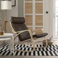Fotoliu balansoar Ikea Poang/Glose Beige Dark Brown photo 3