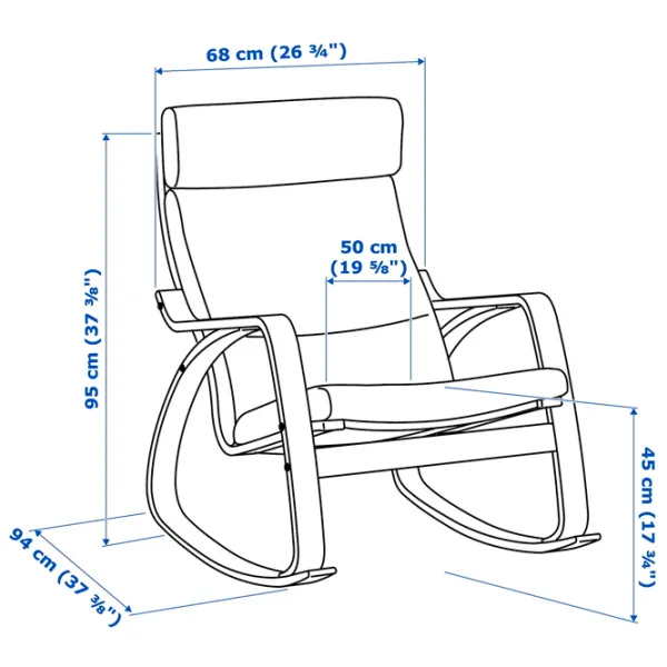 Кресло качалка Ikea Poang/Glose Beige Тёмно-коричневый photo 7 Кресло качалка Ikea Poang/Glose Beige Тёмно-коричневый photo 7