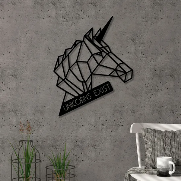 Obiect decorativ Showdeko Wall Art No.9 Unicorn Metal photo 2