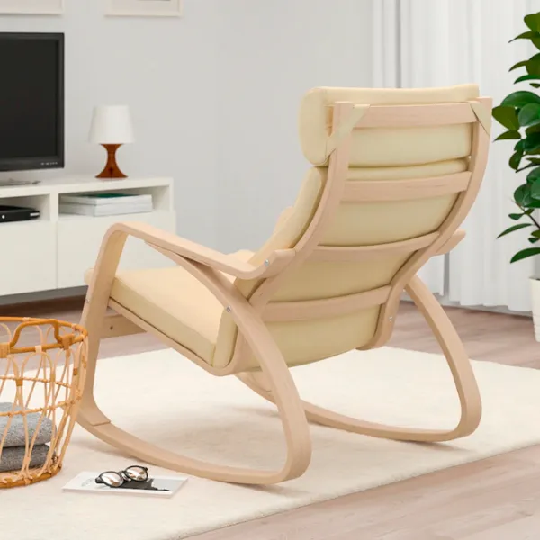 Кресло качалка Ikea Poang/Glose Beige Экрю photo 2