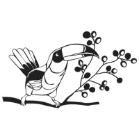 Декоративный предмет Showdeko Wall Art No.22 Toucan Металл