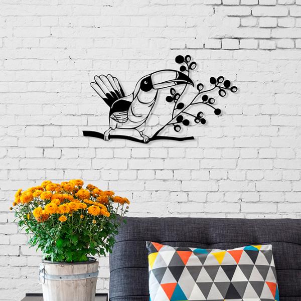Obiect decorativ Showdeko Wall Art No.22 Toucan Metal photo 2
