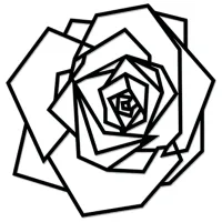 Obiect decorativ Showdeko Wall Art No.51 Wild Rose Metal