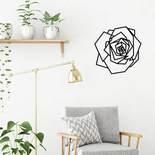 Obiect decorativ Showdeko Wall Art No.51 Wild Rose Metal photo 2