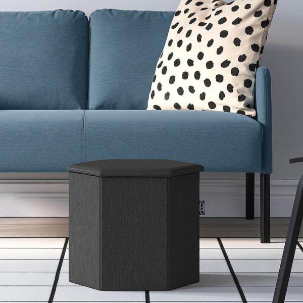 Пуф Ikea Kjuge Тёмно-серый / Ткань photo 3 Пуф Ikea Kjuge Тёмно-серый / Ткань photo 3