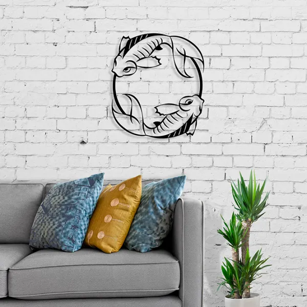 Obiect decorativ Showdeko Wall Art No.27 Japanese Fish Metal photo 2