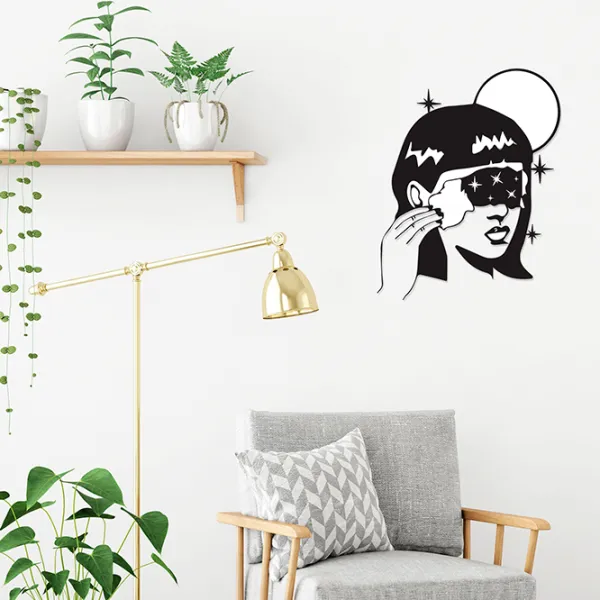 Obiect decorativ Showdeko Wall Art No.49 Space Girl Metal photo 2