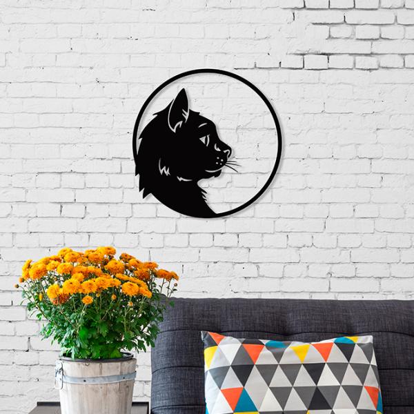 Obiect decorativ Showdeko Wall Art No.24 Cat Profile Metal photo 2