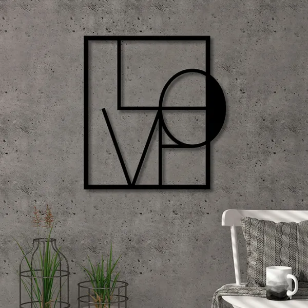Obiect decorativ Showdeko Wall Art No.5 Love Metal photo 2