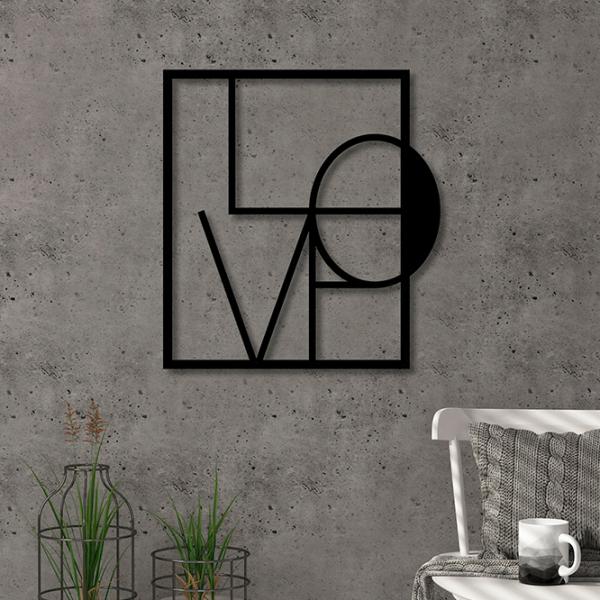 Obiect decorativ Showdeko Wall Art No.5 Love Metal photo 2