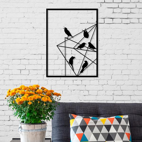 Obiect decorativ Showdeko Wall Art No.11 Birds on Wire Metal photo 2