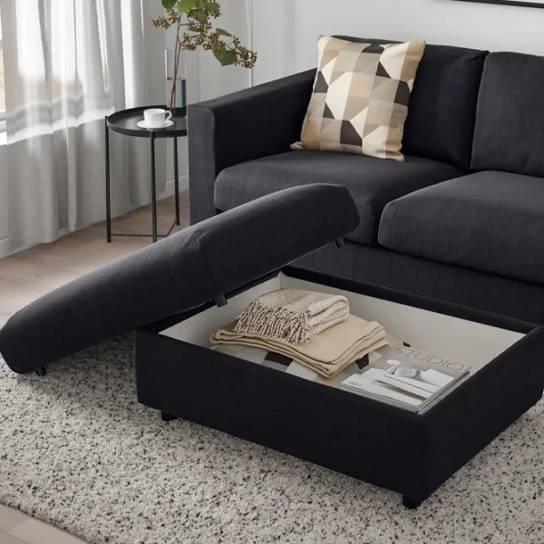 Fotoliu moale Ikea Vimle Black Blue / Piele  photo 3 Fotoliu moale Ikea Vimle Black Blue / Piele  photo 3
