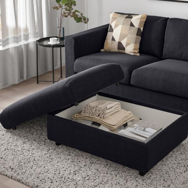 Fotoliu moale Ikea Vimle Black Blue / Piele  photo 3 Fotoliu moale Ikea Vimle Black Blue / Piele  photo 3