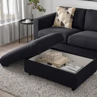 Fotoliu moale Ikea Vimle Black Blue / Piele photo 3