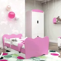 Set de mobilă pentru copii Happy Babies Classic 17 White Pink / pentru fete
