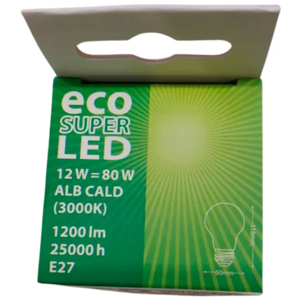 Комплект лампочек светодиодная Eco Super Led A60  E27 / 12 Вт / 3000 K / / Yellow photo 3