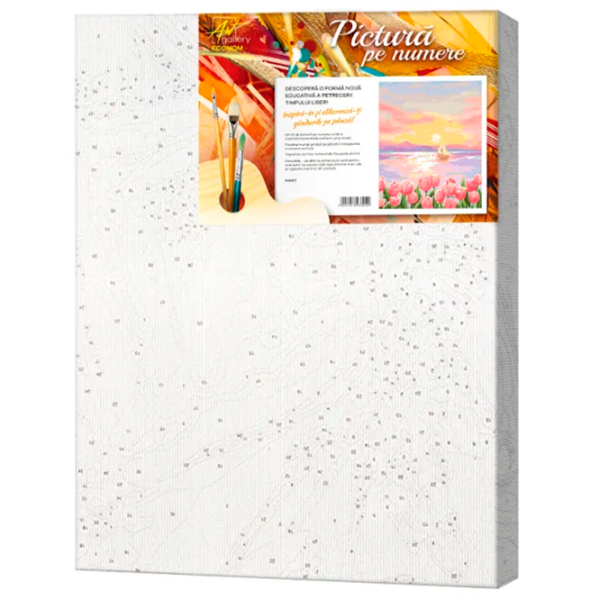 Pictură pe numere Art Gallery Lalele și iaht EX8398  40 x 30 cm / Verticală photo 2