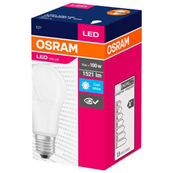 Set becuri LED Osram VALUECLA100 4052899973435 E27 / 13 W / 4000 K / / White photo 3