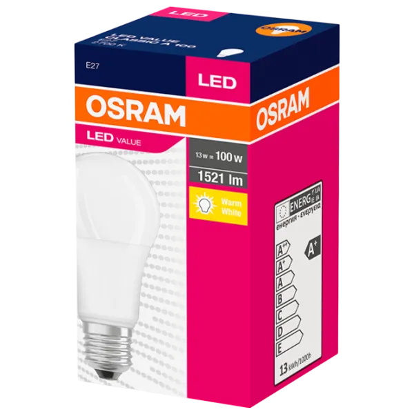 Set becuri LED Osram VALUECLA100 4052899971097 E27 / 13 W / 2700 K / / Yellow photo 3