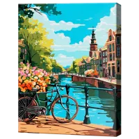Картина по номерам Art Gallery Солнечный день в Амстердаме EX8534 40 x 30 cm / Вертикальная