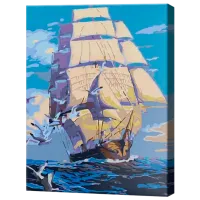 Pictură pe numere Art Gallery Corabie pe mare EX8250 40 x 30 cm / Verticală